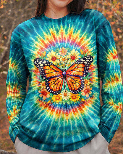 JUST BREATHE BUTTERFLY FLORAL SWIRL ALL OVER PRINT - TLHG0704262