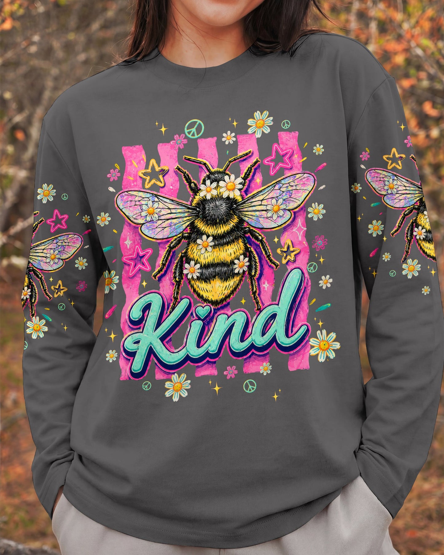 BEE KIND STRIPES  ALL OVER PRINT  - TLTW0805262