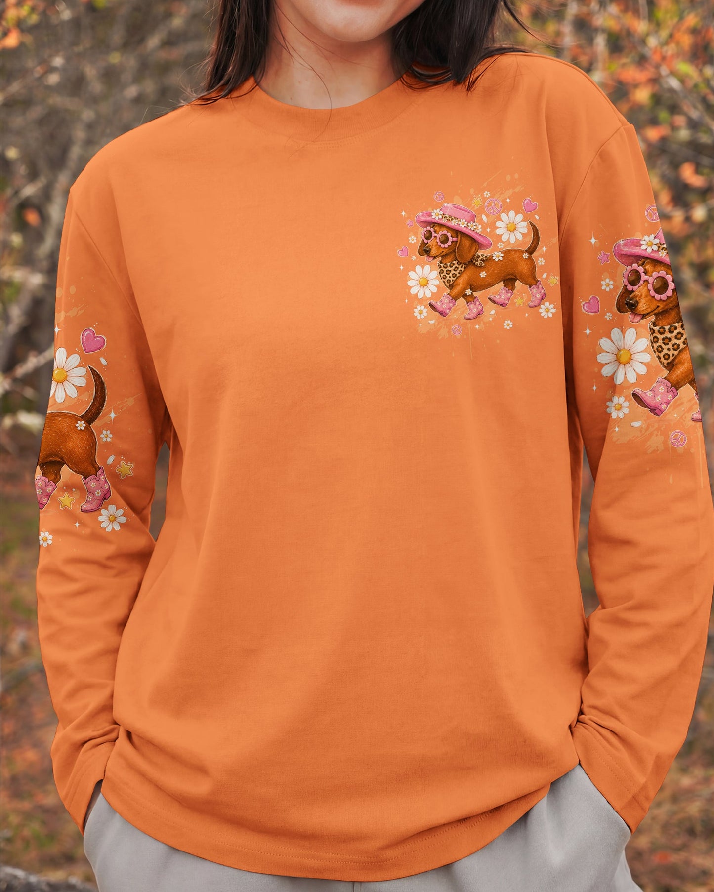 LET'S GO GIRLS DACHSHUND DOG  ALL OVER PRINT  - TLTW2905262