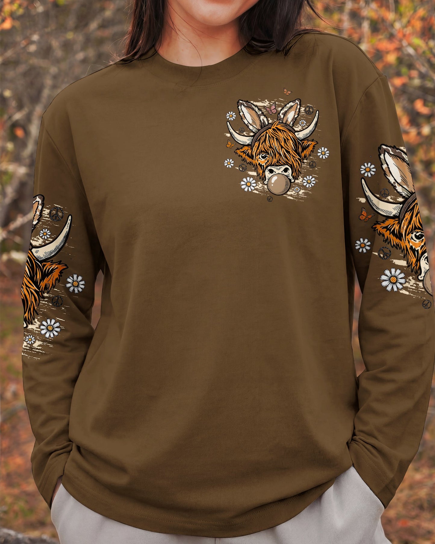 LITTLE COUNTRY LOTTA ATTITUDE COW ALL OVER PRINT  - TLTW1106262