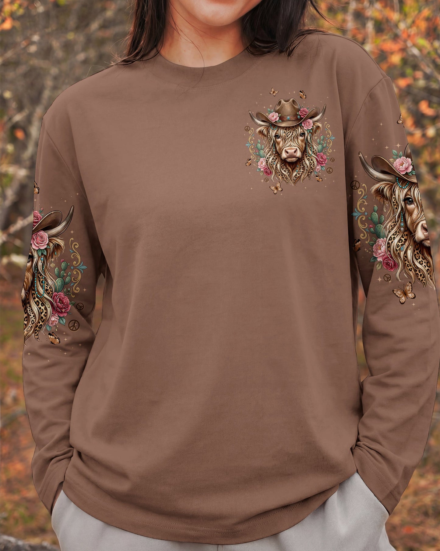 LITTLE COUNTRY LOTTA ATTITUDE COW ALL OVER PRINT  - TLTW1006264