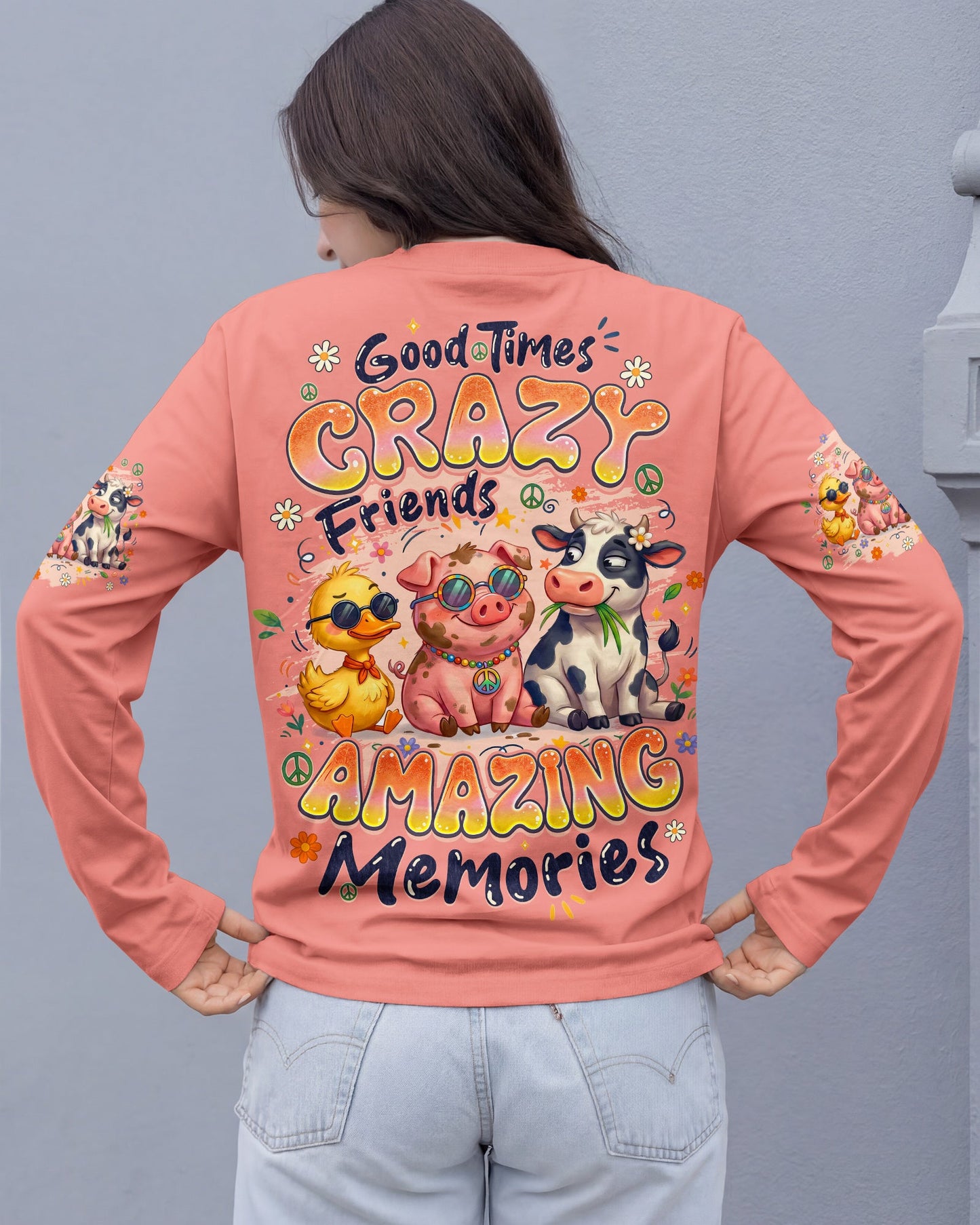GOOD TIMES CRAZY FRIENDS AMAZING MEMORIES ALL OVER PRINT - TYQY1404262
