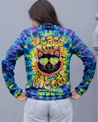 PEACE LOVE AND MEOW CAT BURST ALL OVER PRINT - TLTW0907262