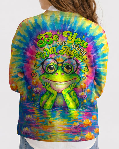 BE YOU THE WORLD WILL ADJUST FROG KIDS ALL OVER PRINT  - TLTW1106261