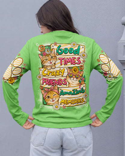GOOD TIMES CRAZY FRIEND CAT ALL OVER PRINT - TLNO1007261
