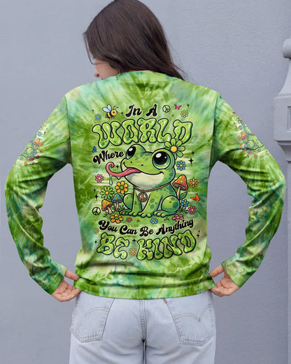 BE KIND FROG GREEN ALL OVER PRINT - TYLN2204262