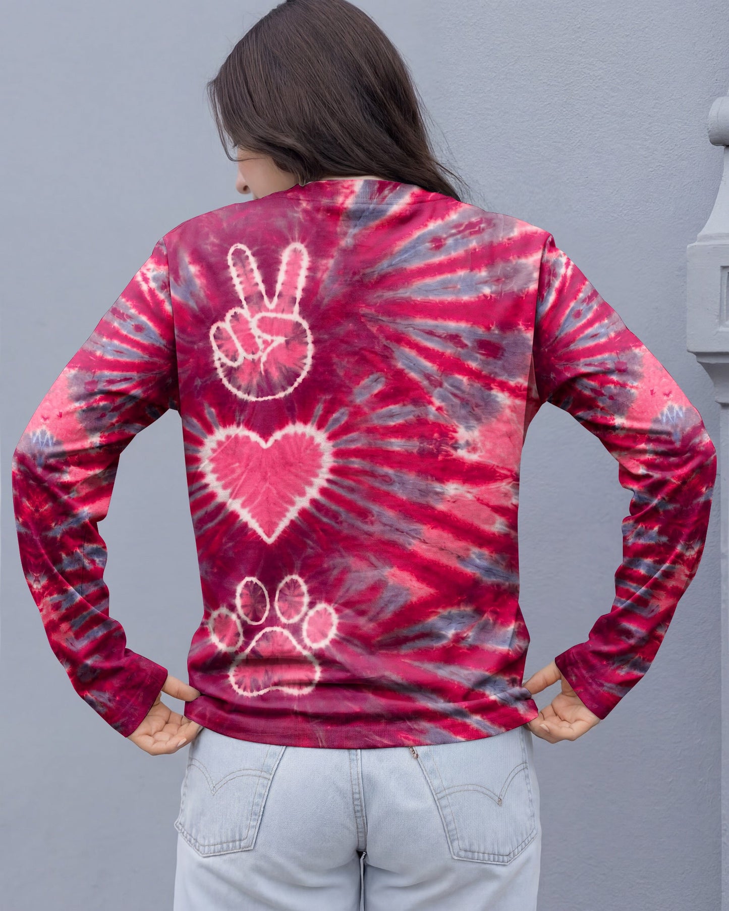 PEACE HAND LOVE PAW PRINT ALL OVER PRINT - TLHN1604262