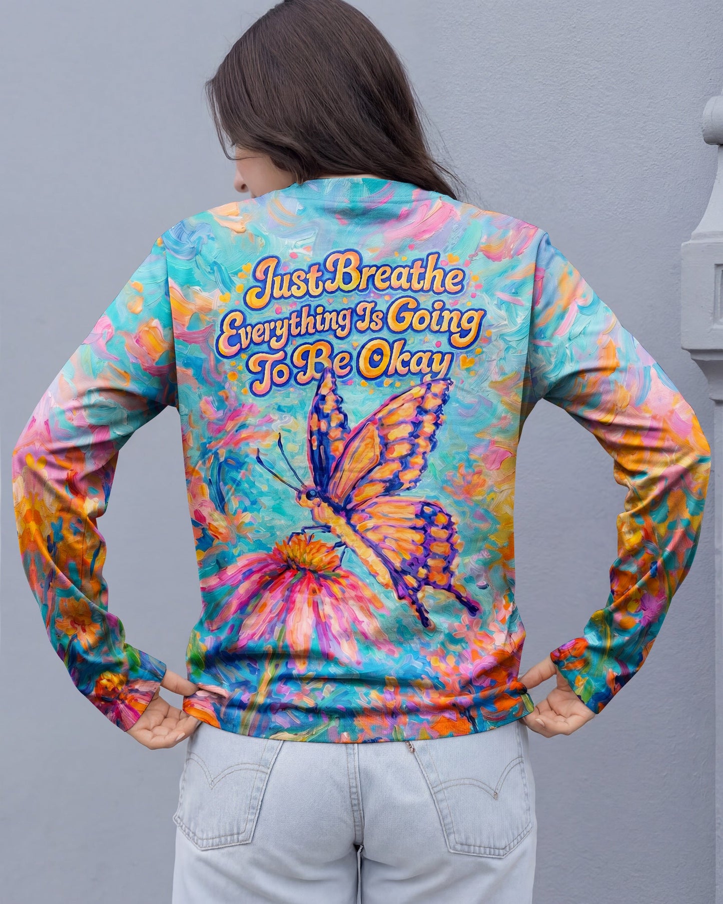 JUST BREATHE BUTTERFLY ALL OVER PRINT  - TLNO1404261
