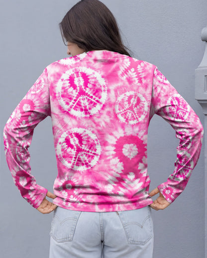 PINK PEACE SWIRL ALL OVER PRINT - RI1006261