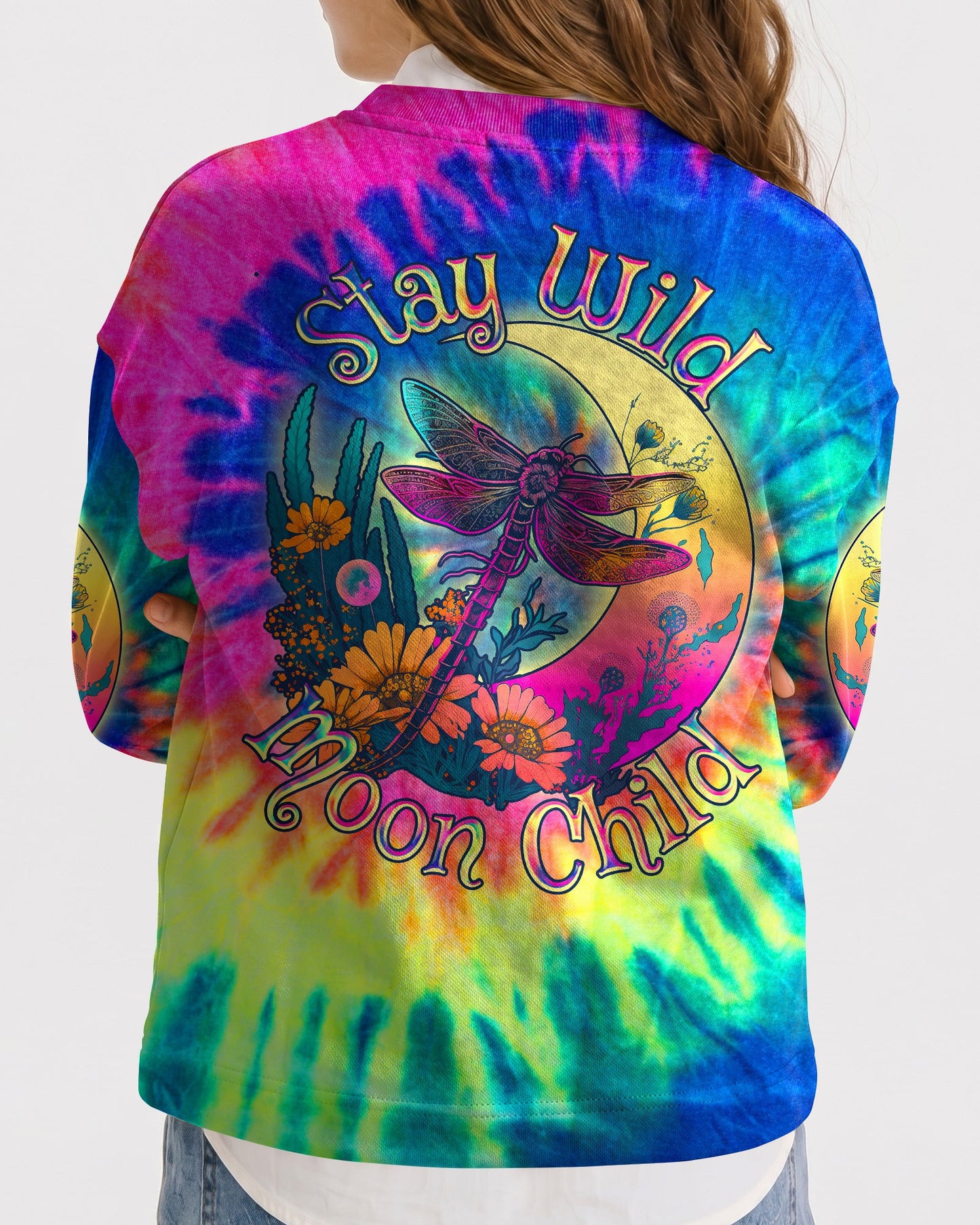 STAY WILD MOON CHILD DRAGONFLY TIE DYE KIDS ALL OVER PRINT - TLNO1812235