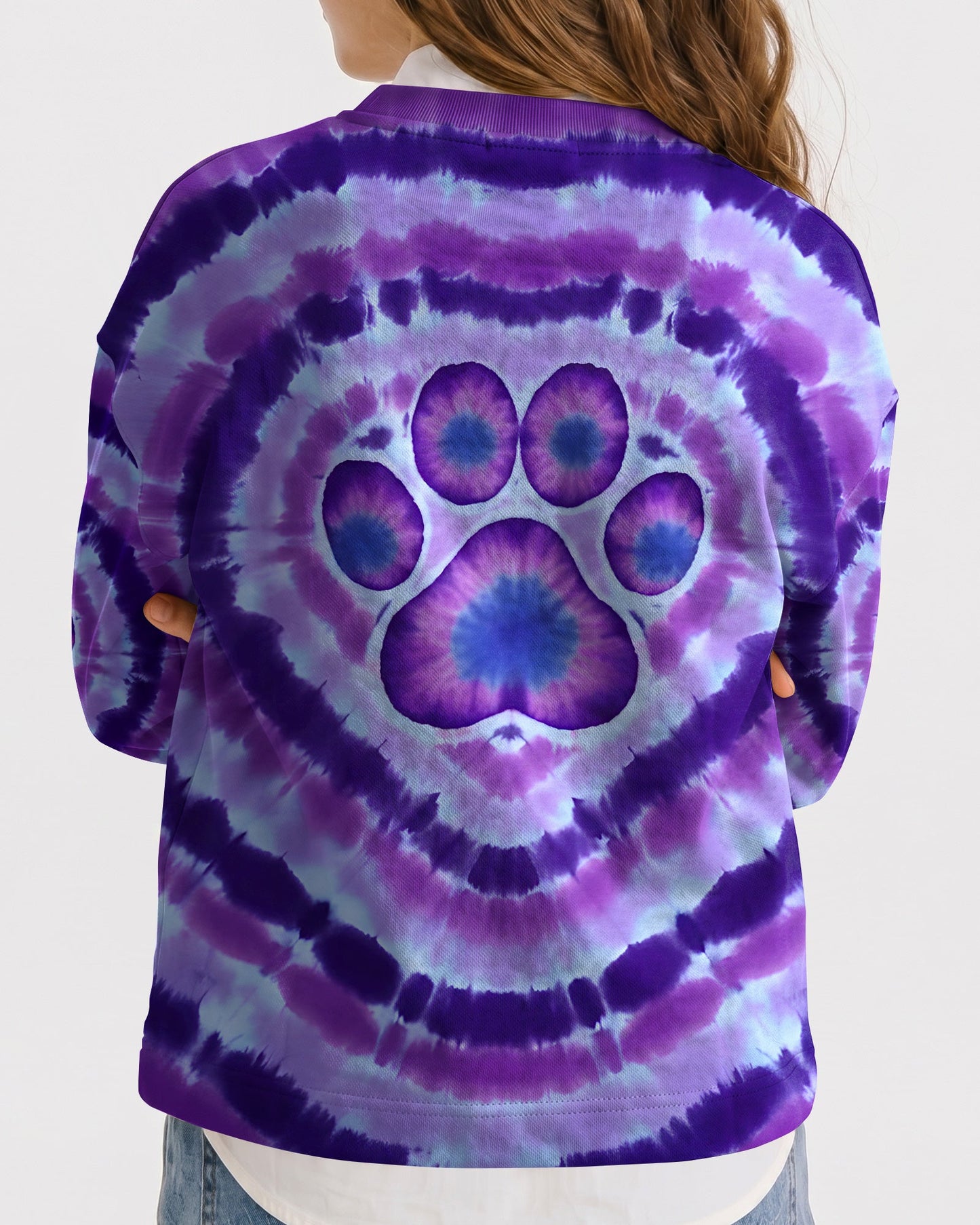 PAW PRINT PURPLE KIDS ALL OVER PRINT - TYQY1106263