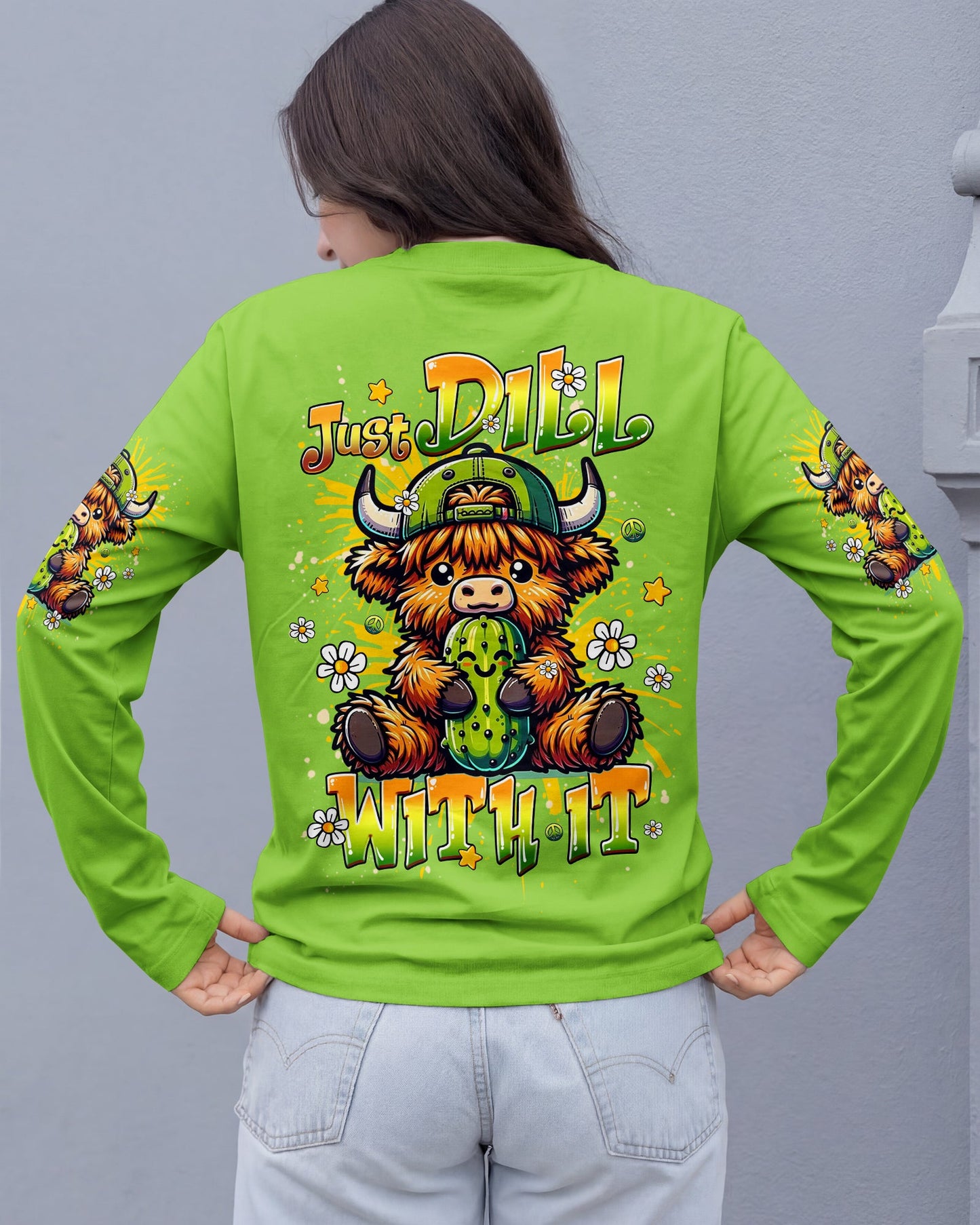 JUST DILL WITH IT COW ALL OVER PRINT - TLHG1106261
