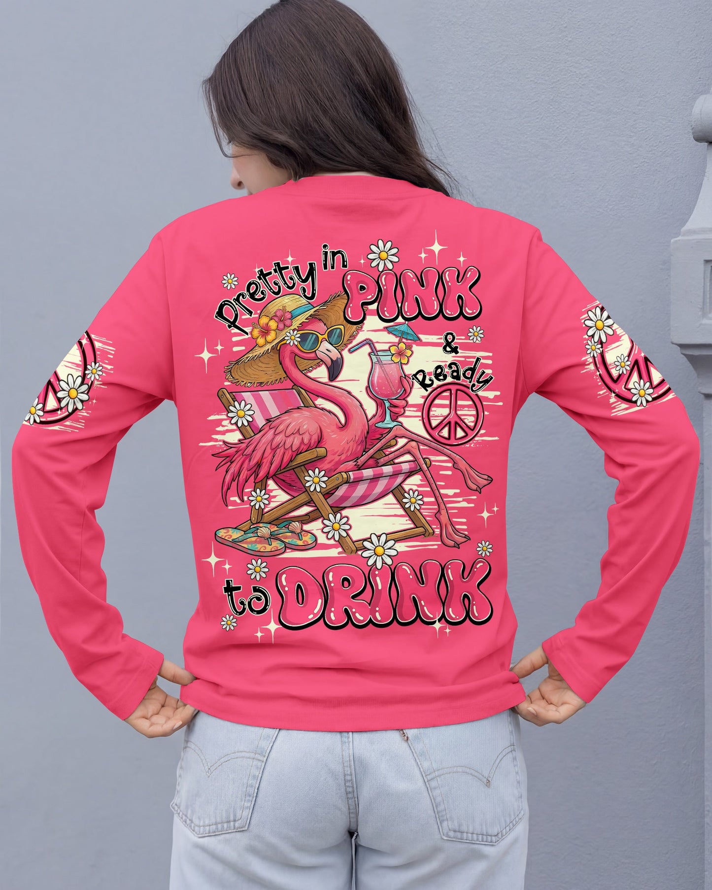 PRETTY IN PINK FLAMINGO ALL OVER PRINT - TY0904261