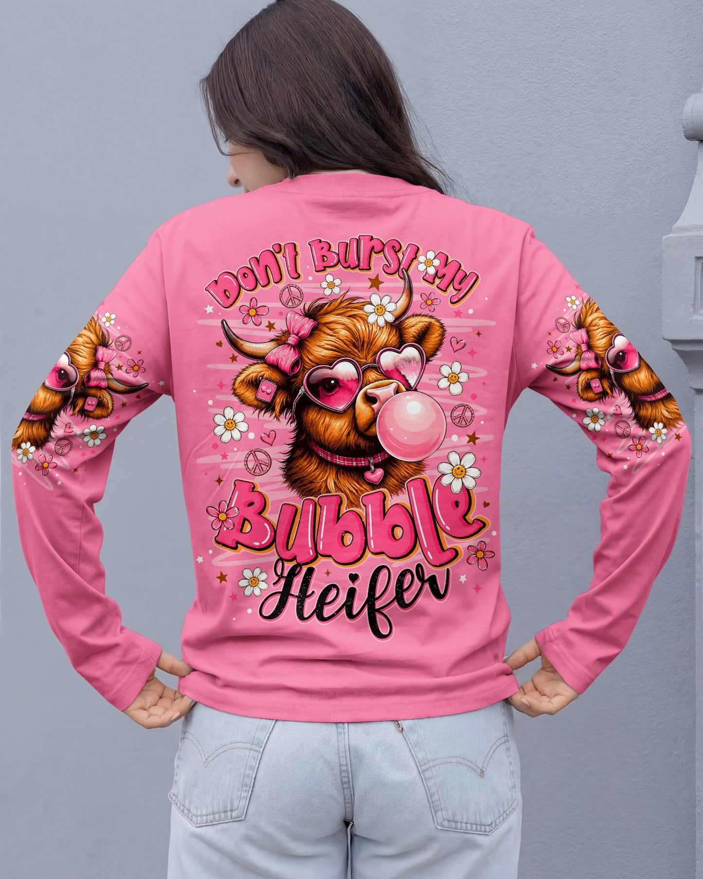 DON'T BURST MY BUBBLE  HEIFER COW ALL OVER PRINT - TLNO1106263