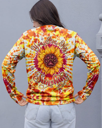 YOU ARE MY SUNSHINE PAW PRINT SUNFLOWER BURST ALL OVER PRINT  - TLTW3006264