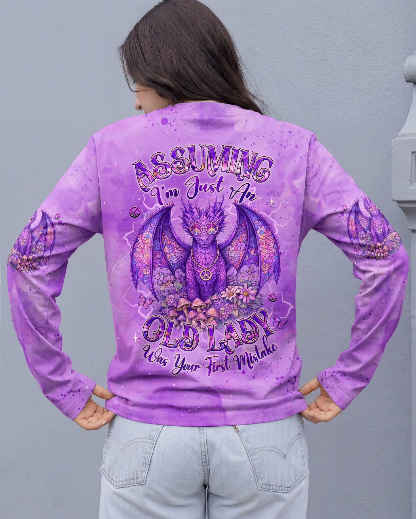 ASSUMING I'M JUST AN OLD LADY DRAGON ALL OVER PRINT   - TLHG0804262