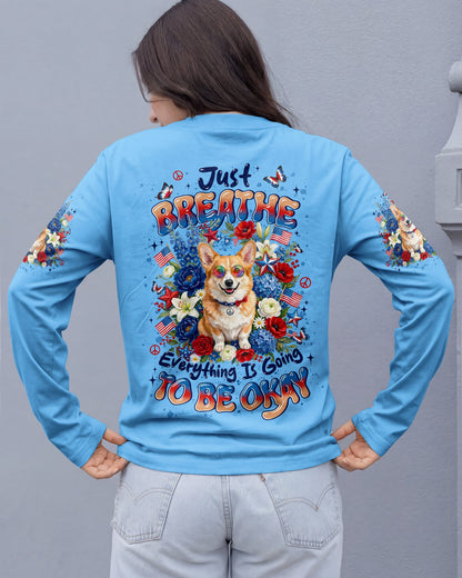 JUST BREATHE CORGI DOG ALL OVER PRINT - TYLN1405262
