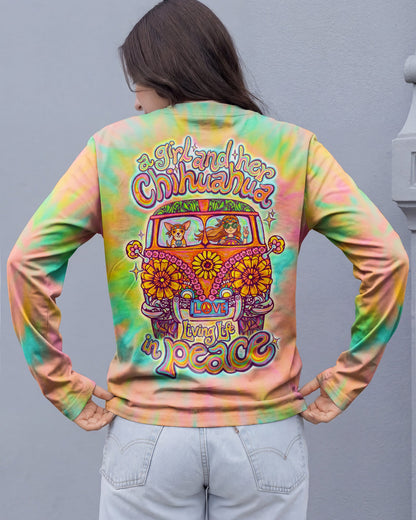 A BOHO GIRL & CHIHUAHUA COLORFUL ALL OVER PRINT - KM1304261