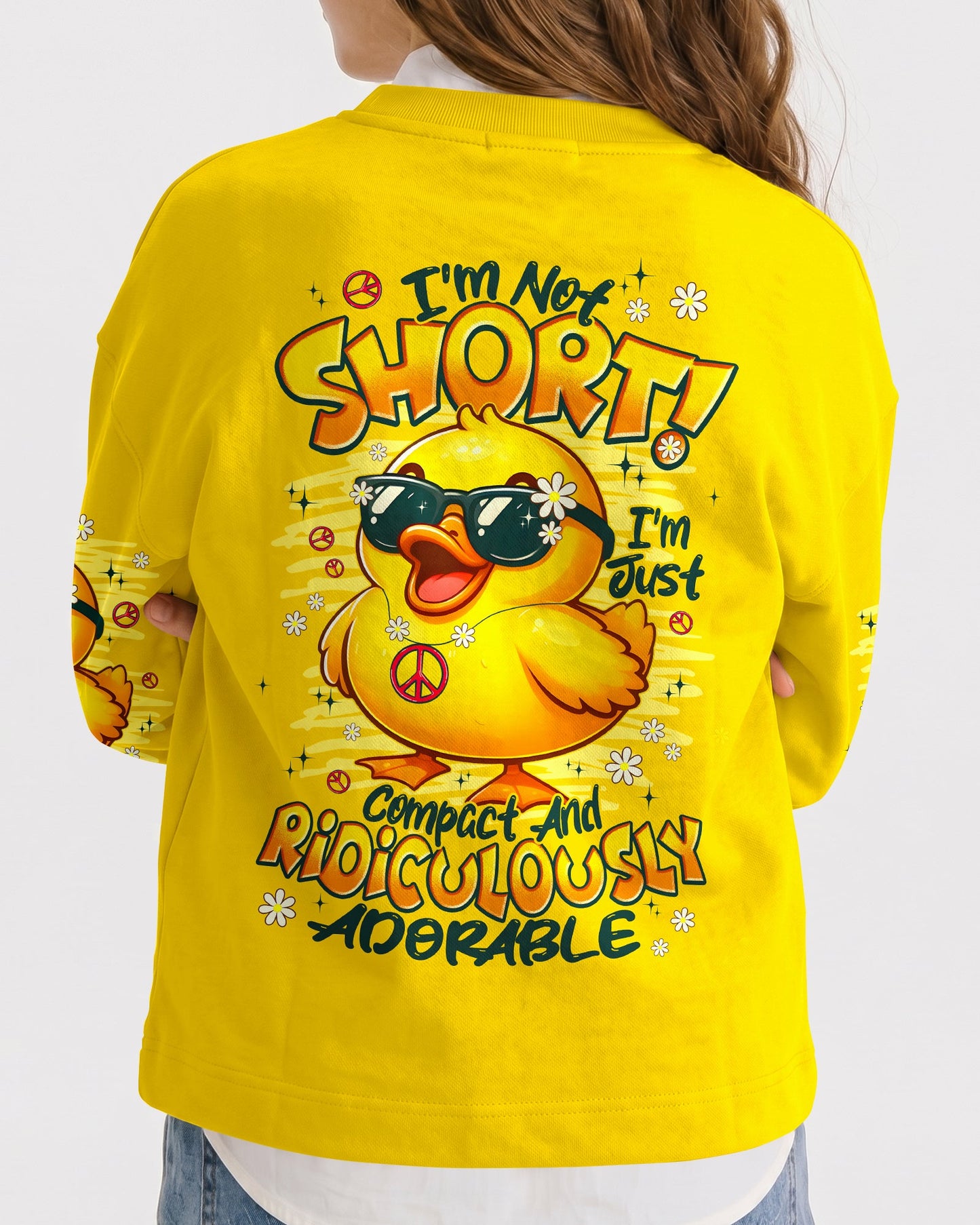 I'M NOT SHORT DUCK HIPPIE KIDS ALL OVER PRINT - TYPQ1206261