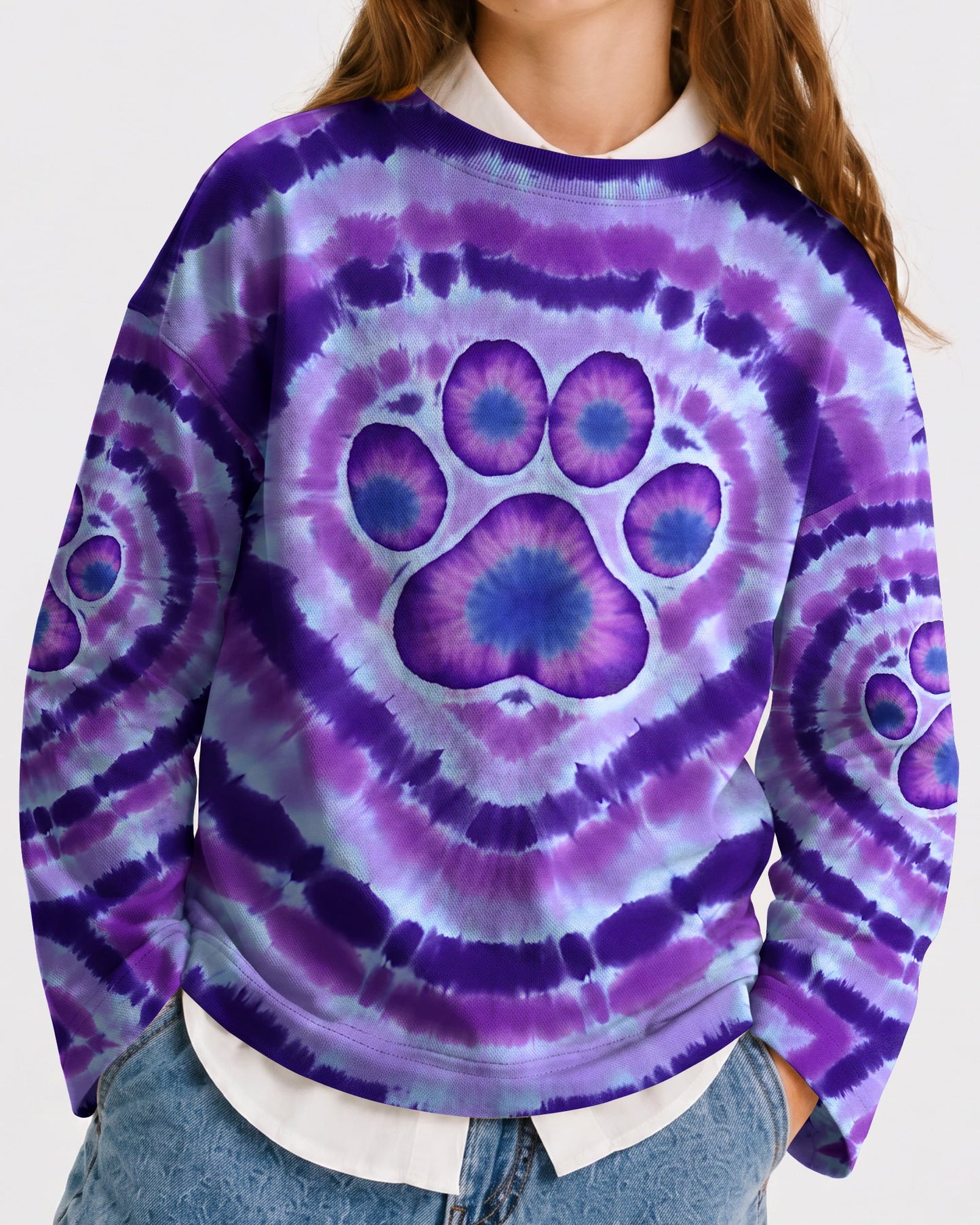 PAW PRINT PURPLE KIDS ALL OVER PRINT - TYQY1106263