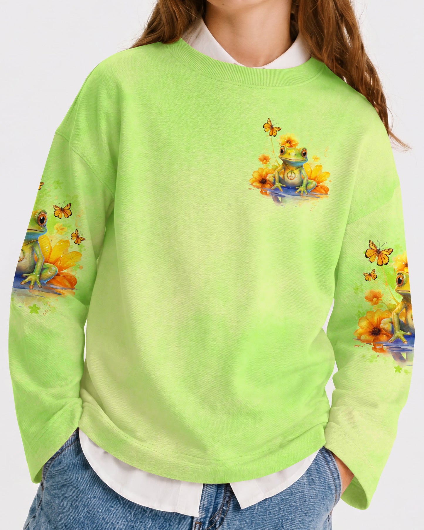 BE YOU THE WORLD WILL ADJUST FROG KIDS ALL OVER PRINT - TLNO1512233