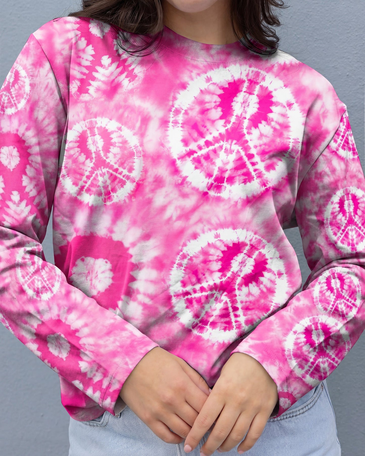 PINK PEACE SWIRL ALL OVER PRINT - RI1006261