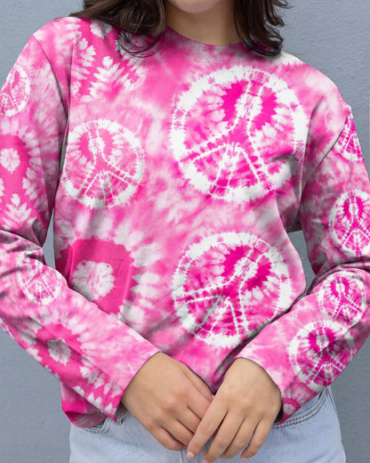 PINK PEACE SWIRL ALL OVER PRINT - RI1006261