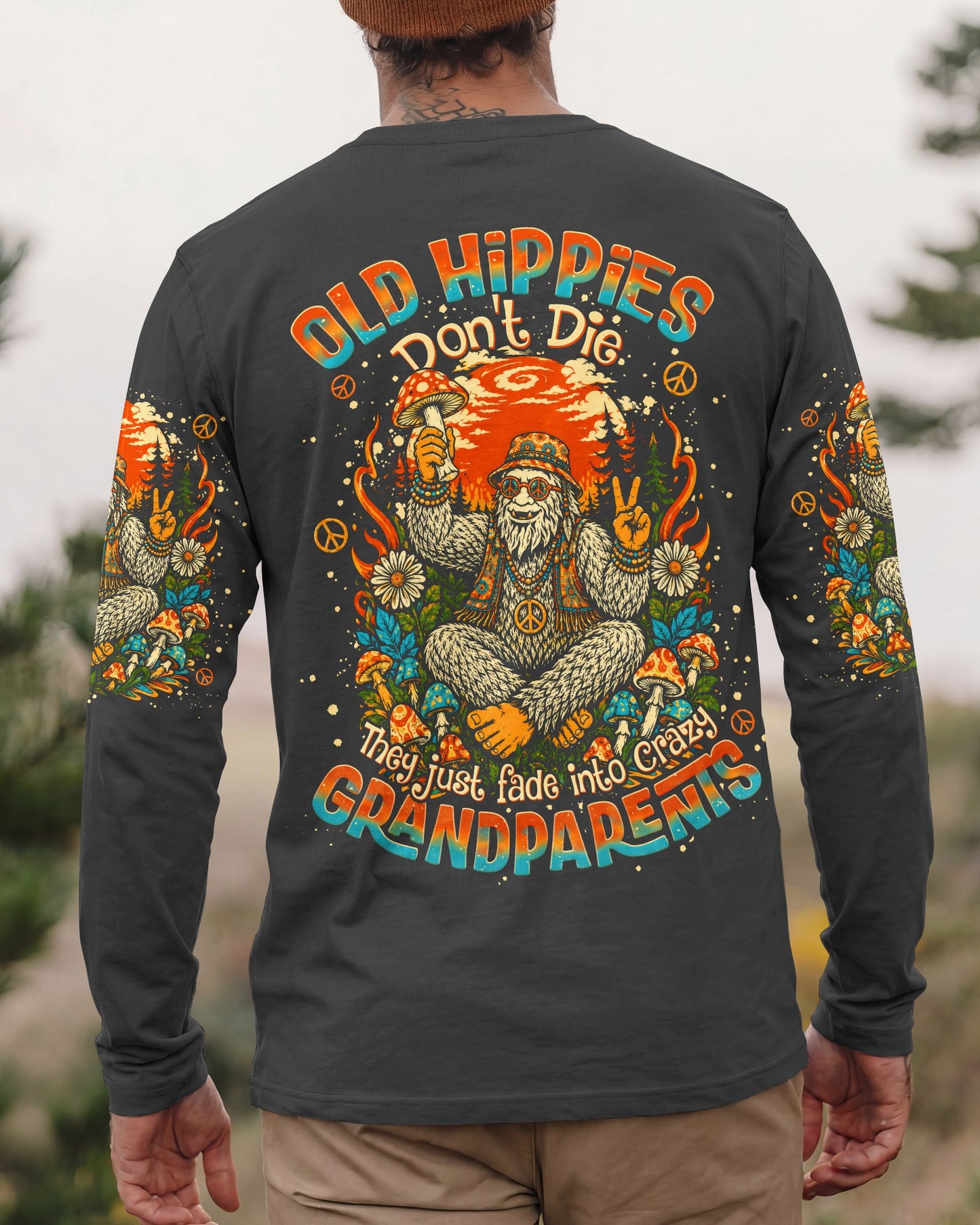 OLD HIPPIES BIGFOOT RETRO ALL OVER PRINT  - TLNO0506262