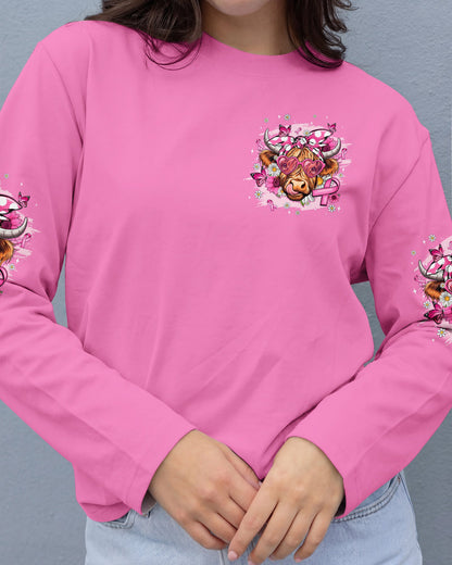 SAVE THE UDDERS HIGHLAND COW BREAST CANCER AWARENESS ALL OVER PRINT - TYQY1507262