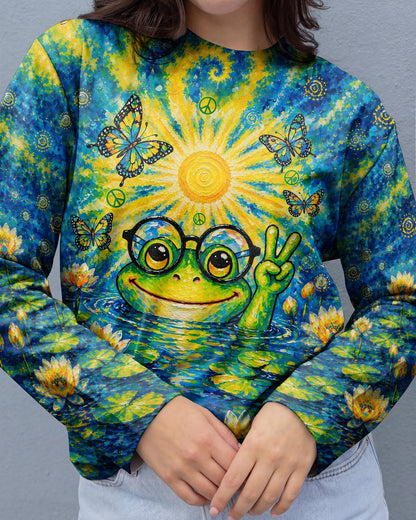 BE YOU THE WORLD WILL ADJUST FROG ALL OVER PRINT - TLTW0705263
