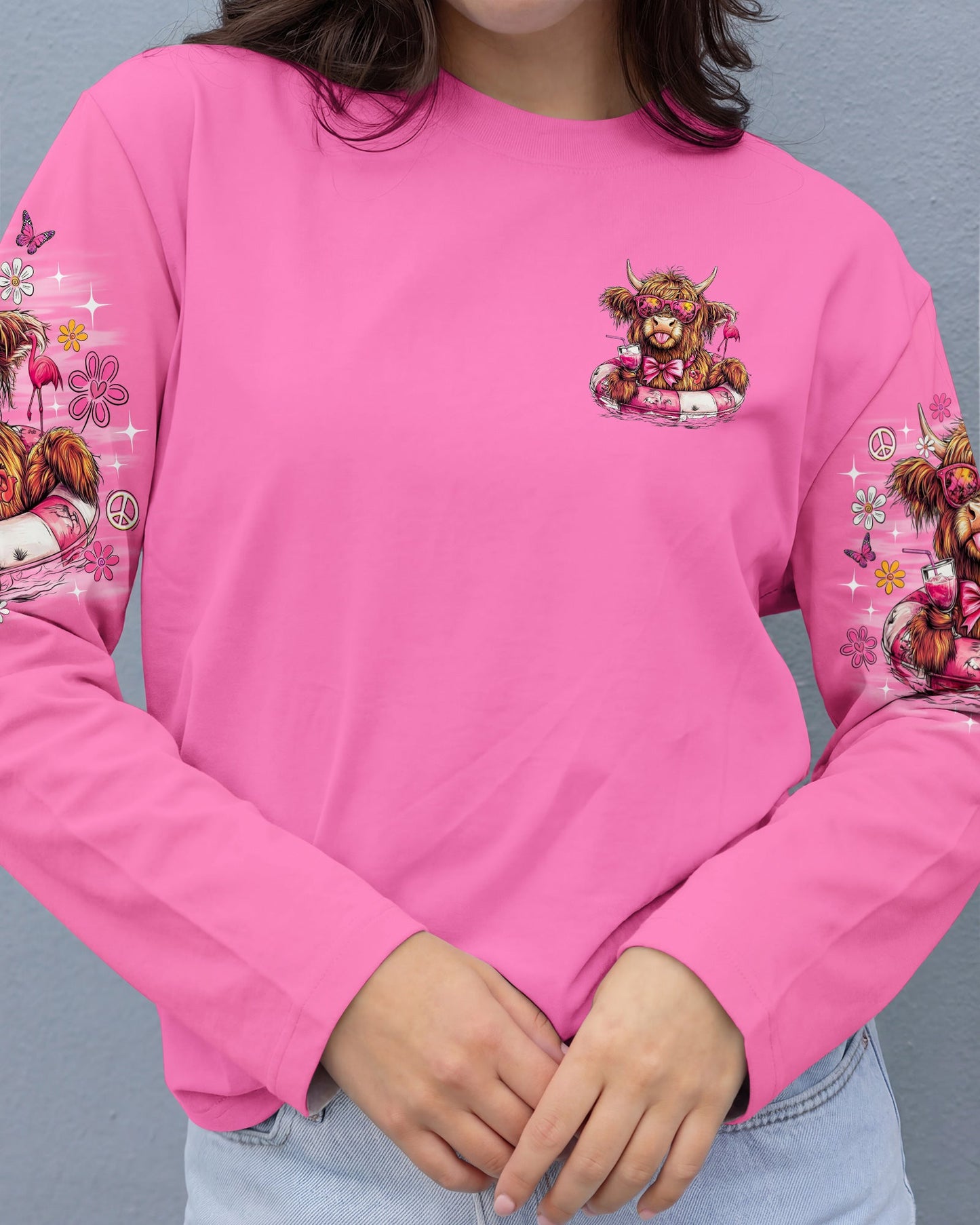I WAS SIMPLY BORN TO DILLY DALLY COW  ALL OVER PRINT - TLNO1605262