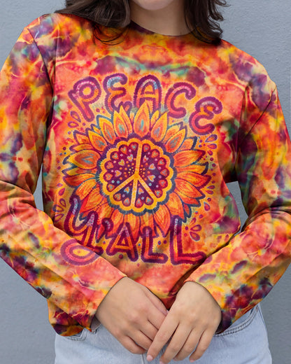 PEACE Y'ALL SUNFLOWER ALL OVER PRINT - RI0707261