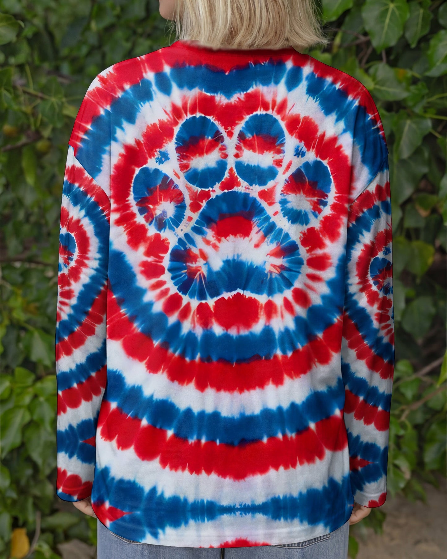 RED WHITE AND BLUE PAW ALL OVER PRINT - TYQY0104261