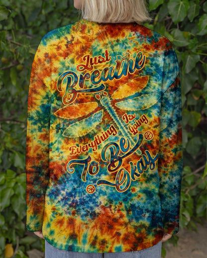 JUST BREATHE DRAGONFLY SWIRL  ALL OVER PRINT  - TLTW1704261