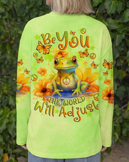BE YOU THE WORLD WILL ADJUST FROG ALL OVER PRINT - TLNO2909231