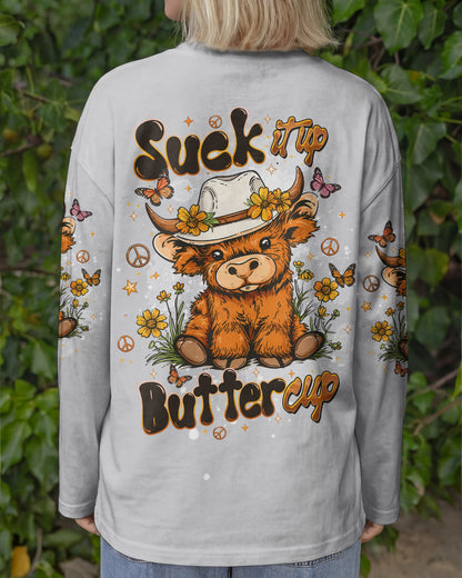 SUCK IT UP BUTTERCUP HIGHLAND COW ALL OVER PRINT  - TLTW1006262
