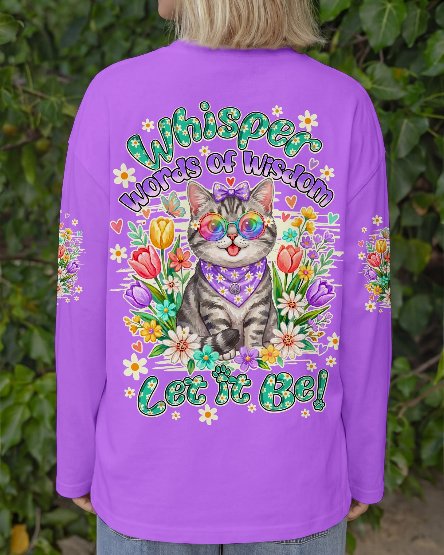 WHISPER WORDS OF WISDOM LET IT BE TABBY CAT ALL OVER PRINT - TY1305262