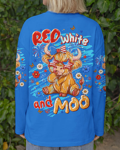 RED WHITE AND MOO COW ALL OVER PRINT   - TLTW0506262