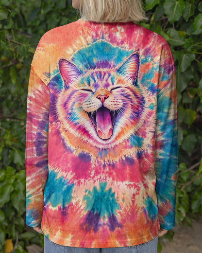 JOYFUL CAT WATERCOLOR PATTERN  ALL OVER PRINT - TLNO2404261