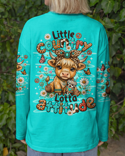 LITTLE COUNTRY LOTTA ATTITUDE COW ALL OVER PRINT  - TLNO0906263