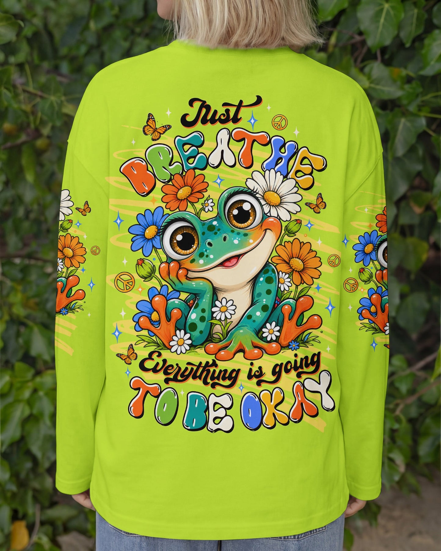 JUST BREATHE FROG ALL OVER PRINT - TLTW1906264
