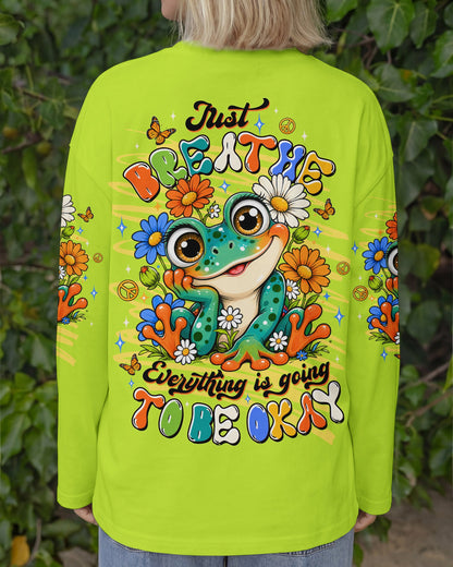 JUST BREATHE FROG ALL OVER PRINT - TLTW1906264