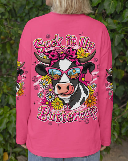 SUCK IT UP BUTTERCUP COW ALL OVER PRINT - TYPQ1306262