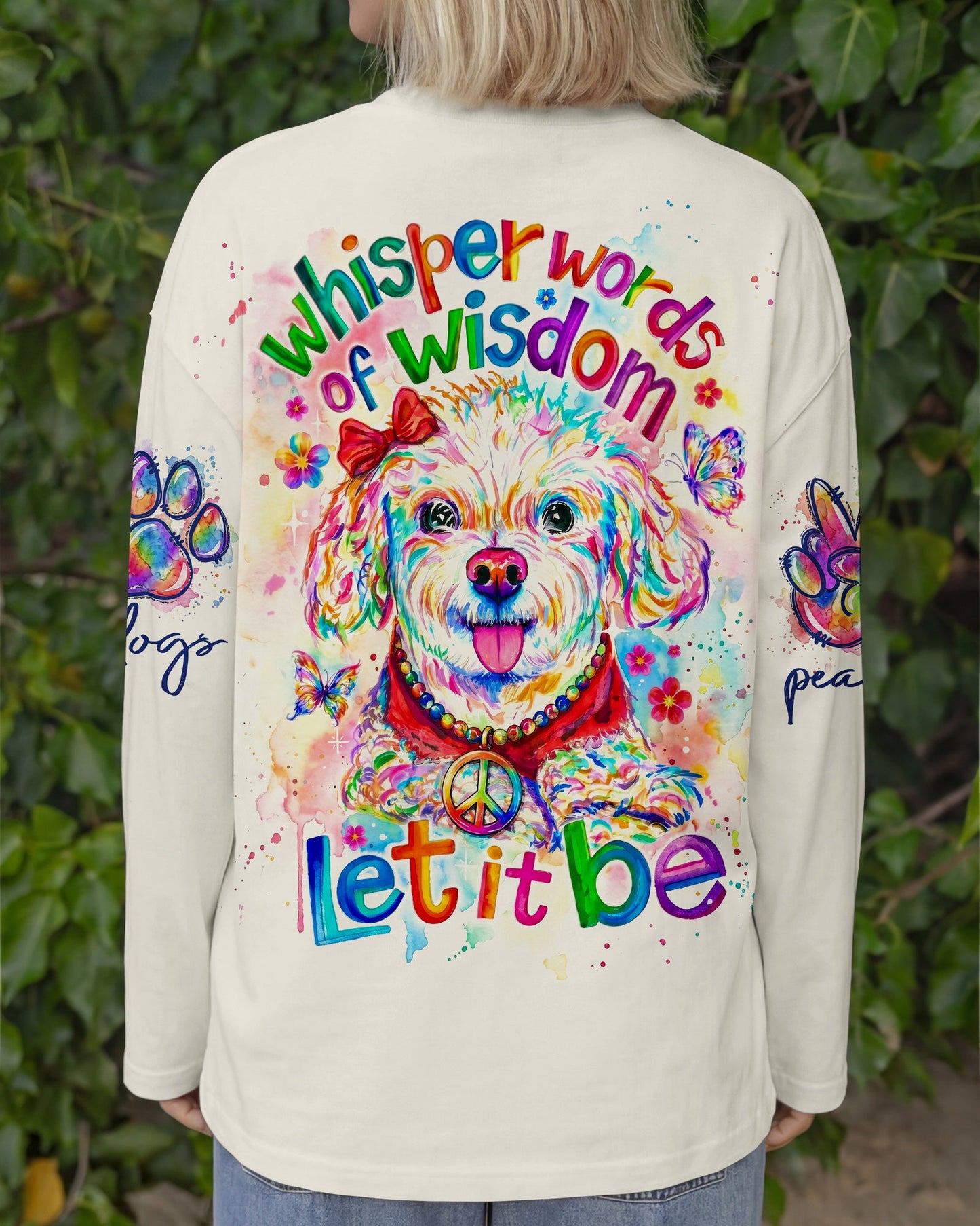 WHISPER WORDS OF WISDOM LET IT BE POODLE DOG ALL OVER PRINT - RI0705261