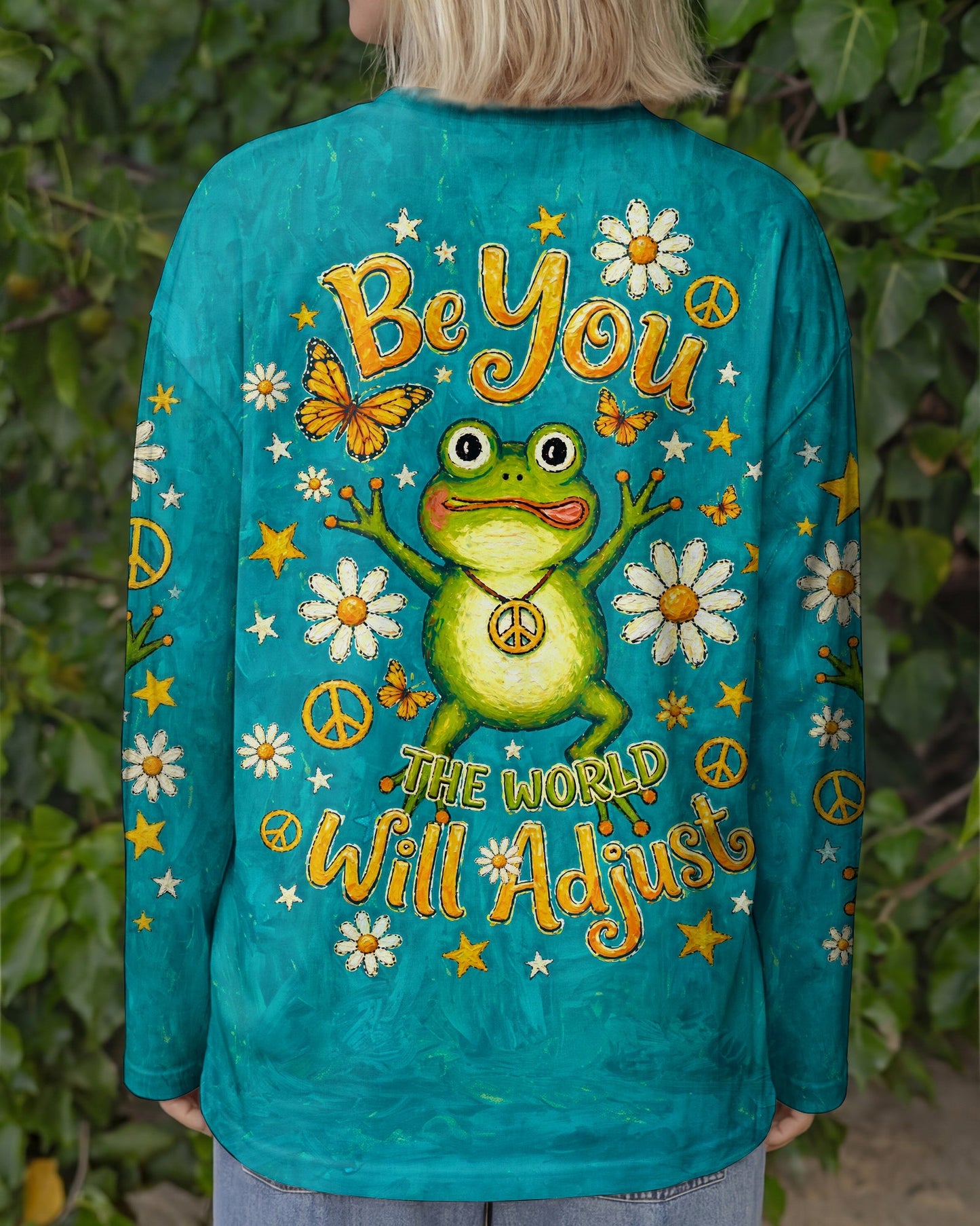 BE YOU THE WORLD WILL ADJUST FROG ALL OVER PRINT  - TLNO2804262