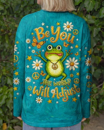 BE YOU THE WORLD WILL ADJUST FROG ALL OVER PRINT  - TLNO2804262