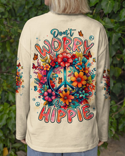 DON'T WORRY BE HIPPIE FLOWERS ALL OVER PRINT - TYPQ1404261