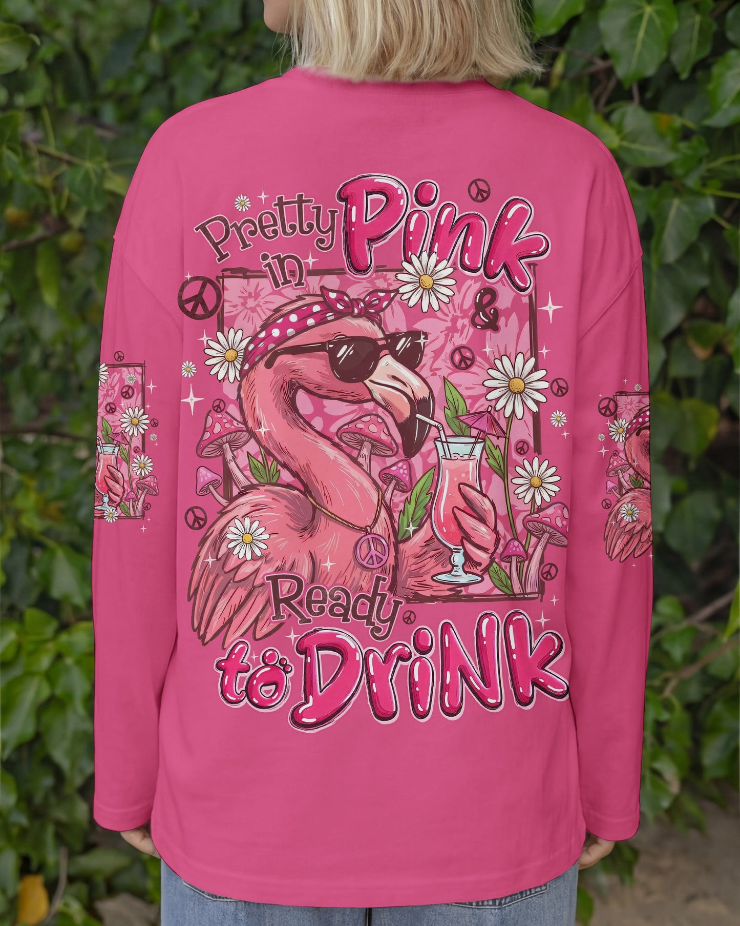 PRETTY IN PINK FLAMINGO ALL OVER PRINT - TYQY2206263