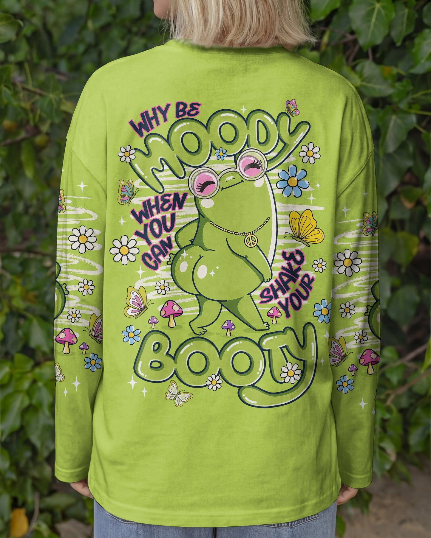 WHY BE MOODY FROG ALL OVER PRINT - TLNT1206263