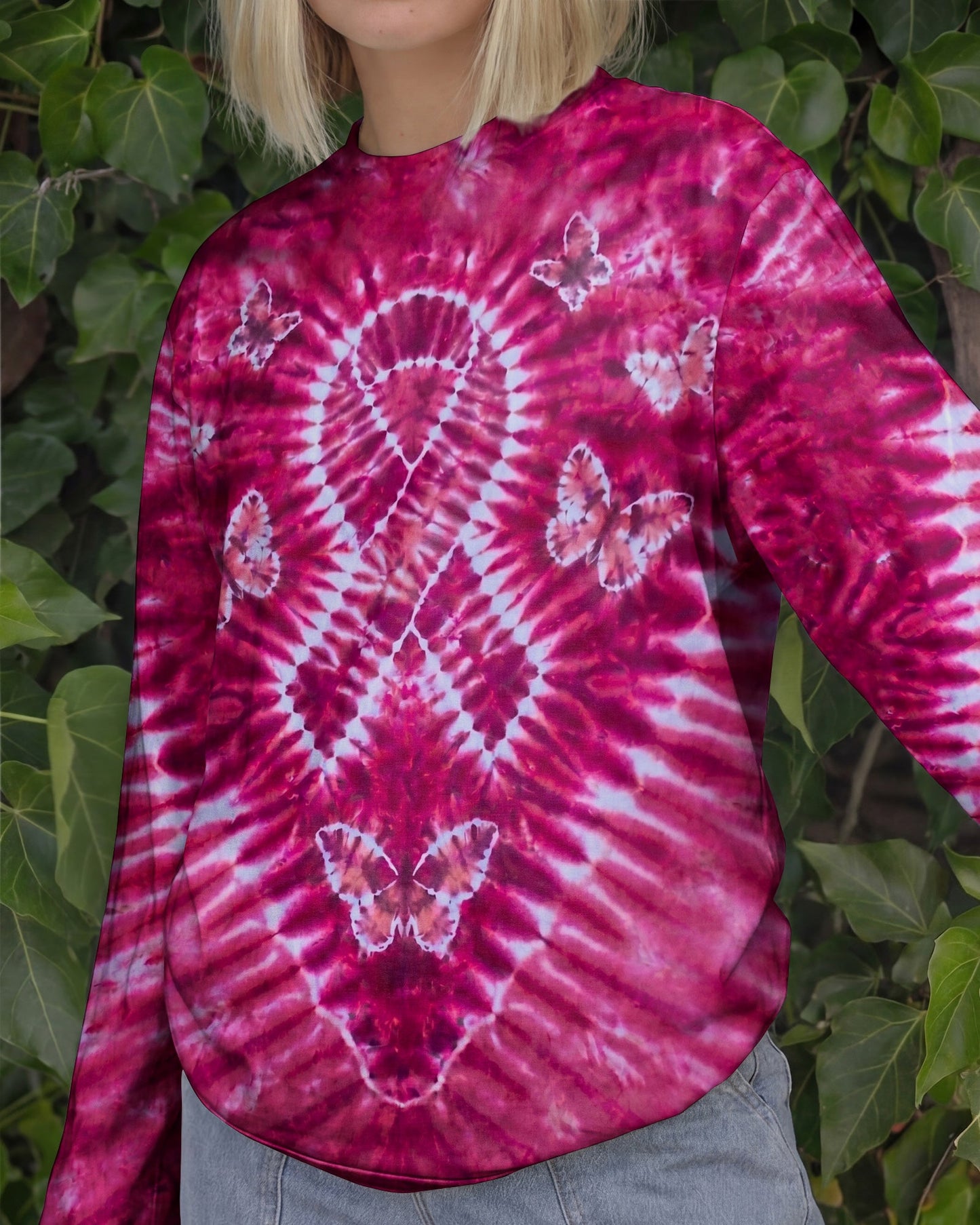 RIBBON BUTTERFLY  BREAST CANCER AWARENESS PINK SWIRL ALL OVER PRINT - TLHN1604261